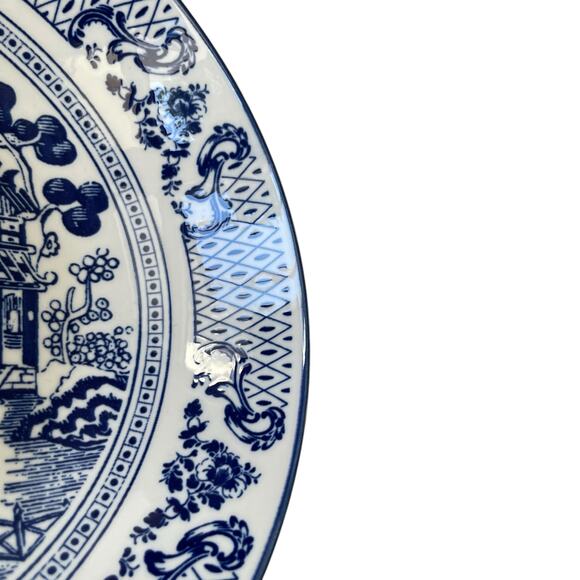 Eaton Fine Dining English Willow 9in Pasta Bowls Blue & White Set of 4 NEW - Picture 11 of 16